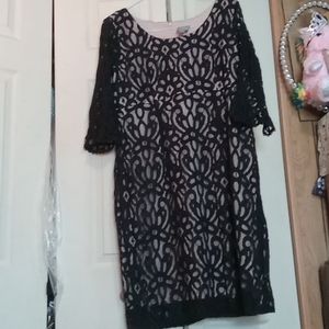Size 16 evening formal gown dress black lace
